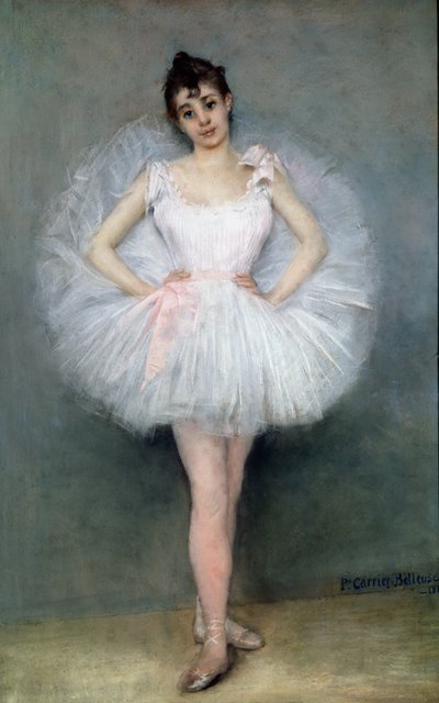 Portret van een Jonge Ballerina door Pierre Carrier Belleuse